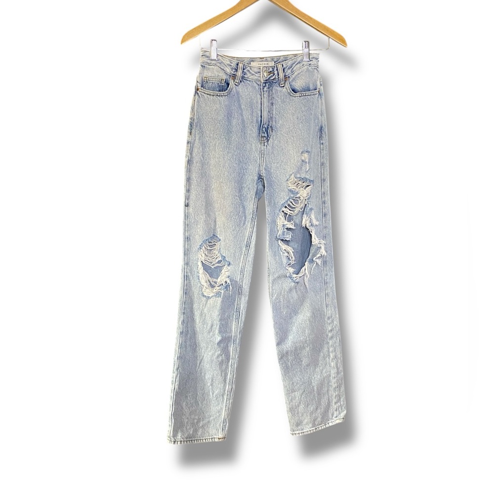 PacSun Sumo Light Blue Distressed Straight Leg Jeans
